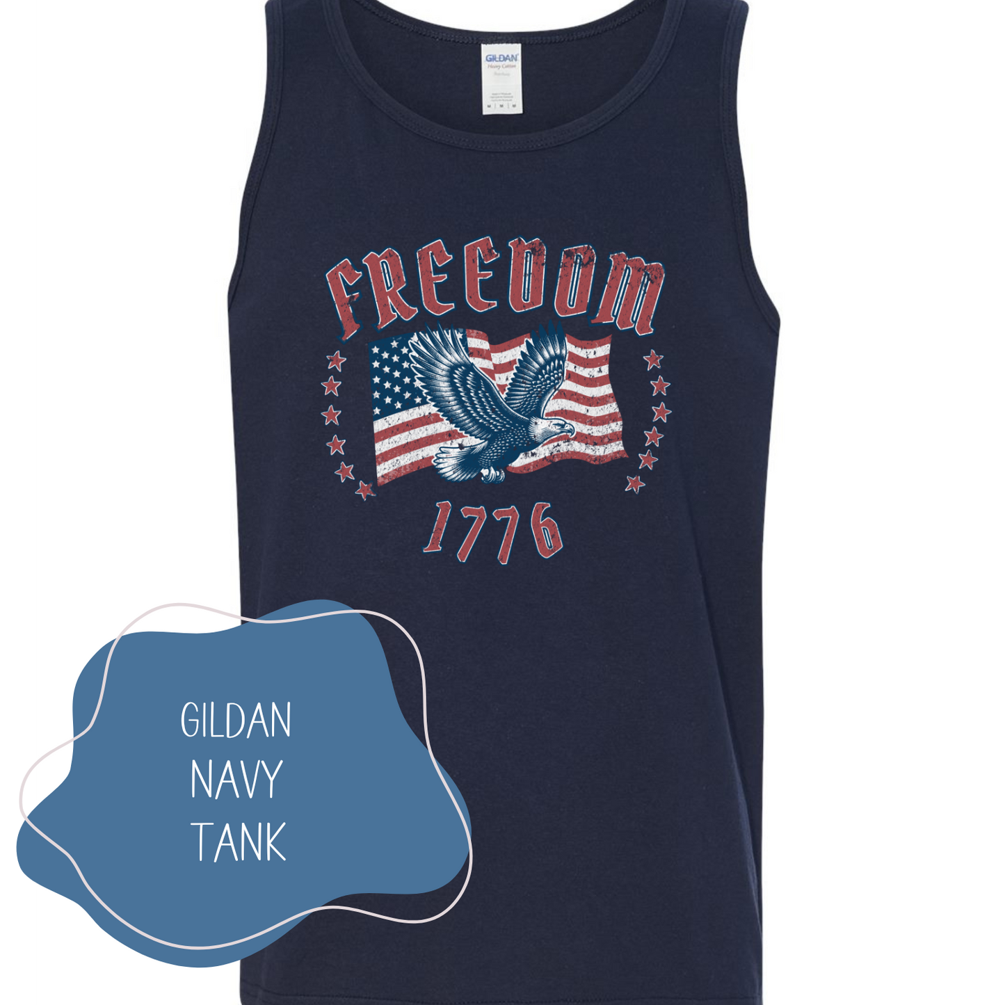 Freedom - 1776 4th of July Shirt : Navy