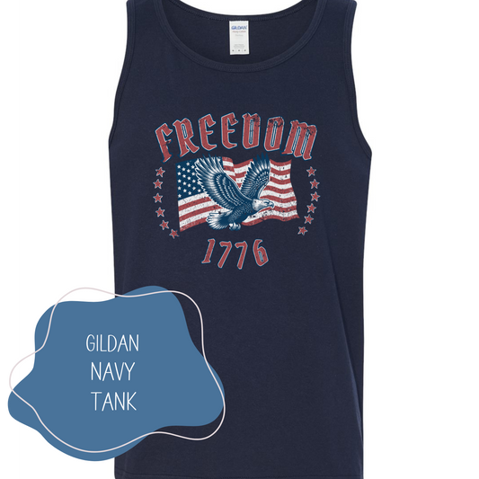 Freedom - 1776 4th of July Shirt : Navy