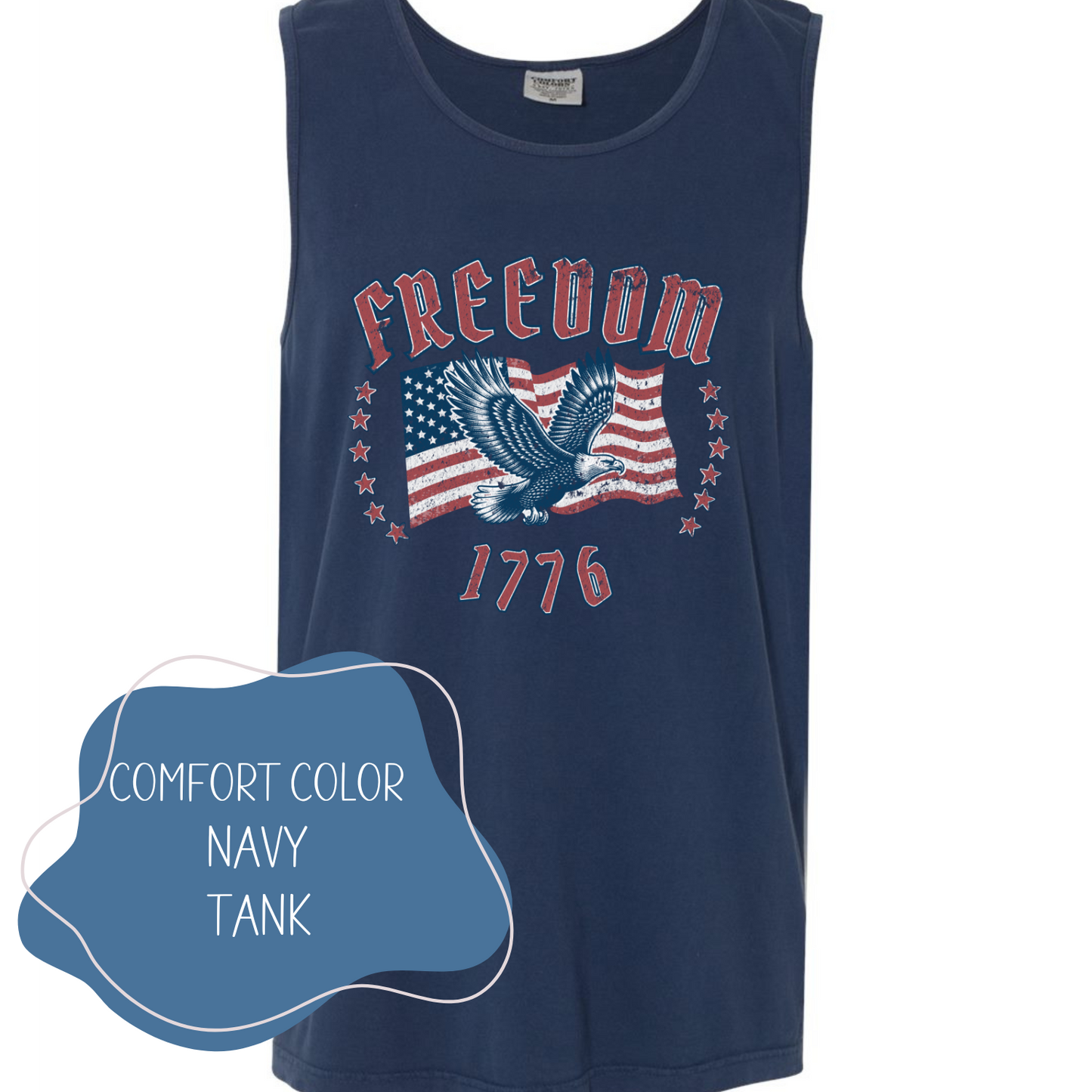 Freedom - 1776 4th of July Shirt : Navy