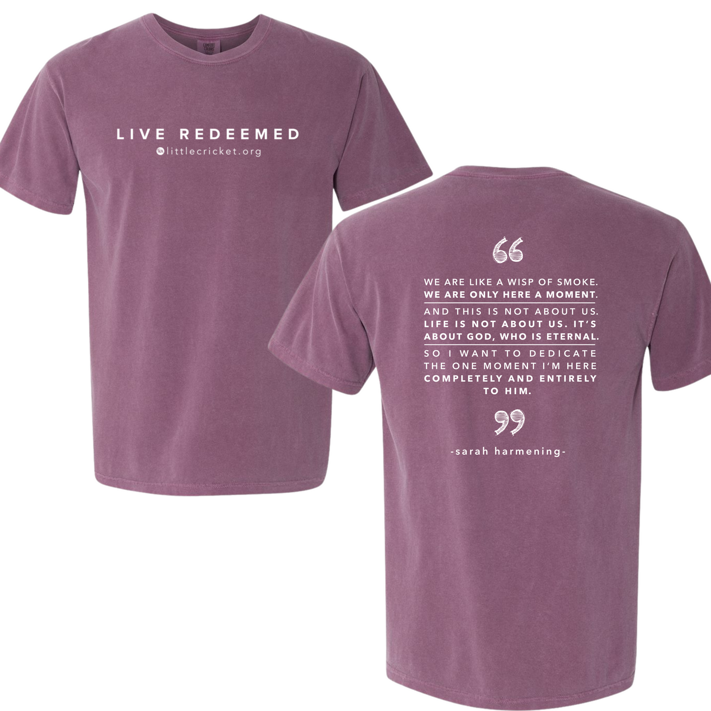 We are like a wisp of smoke. - Comfort Colors Berry Tee