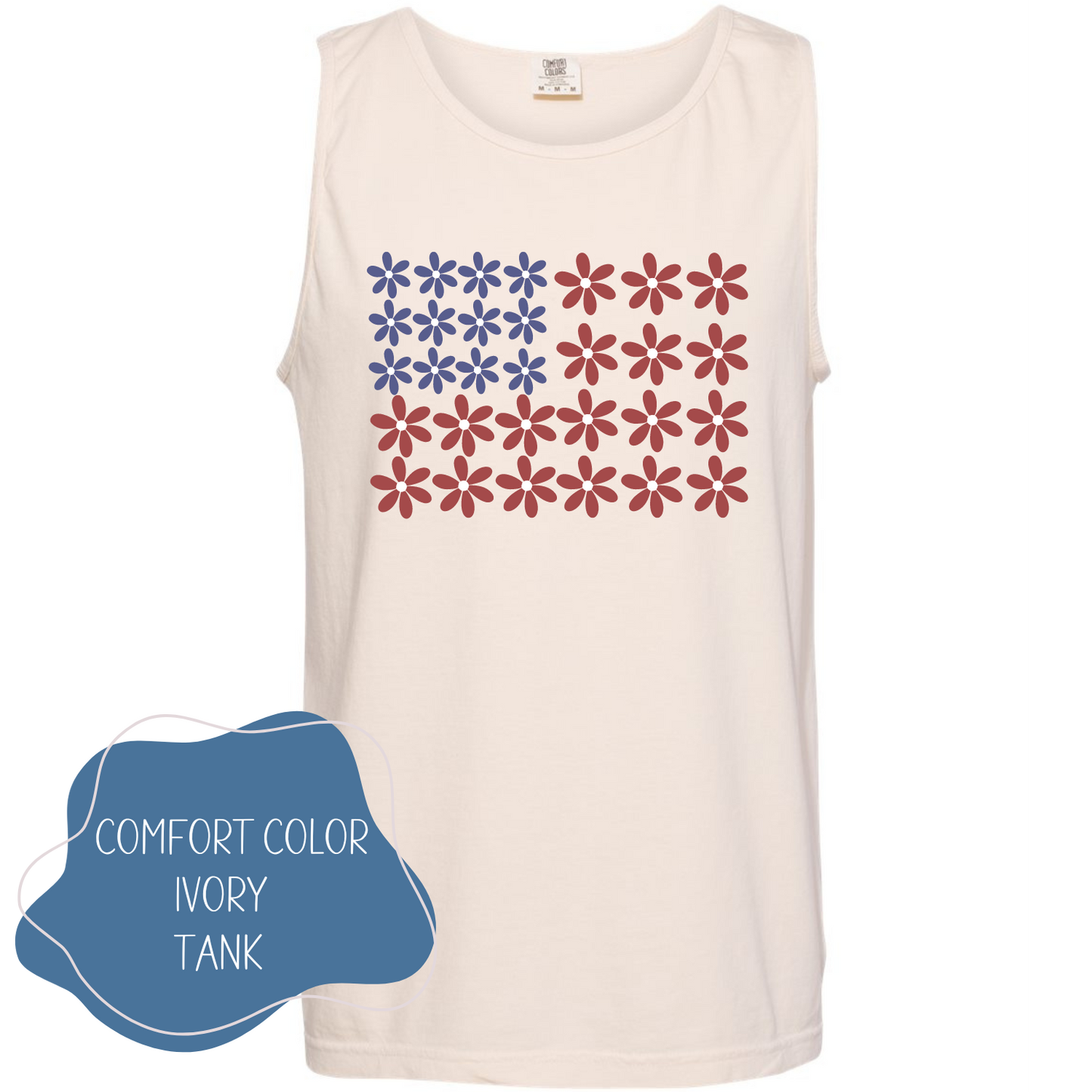 4th of July Flower Power - Ivory