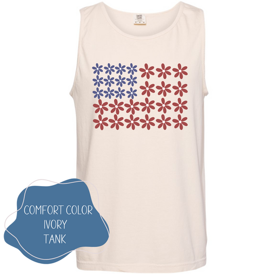 4th of July Flower Power - Ivory