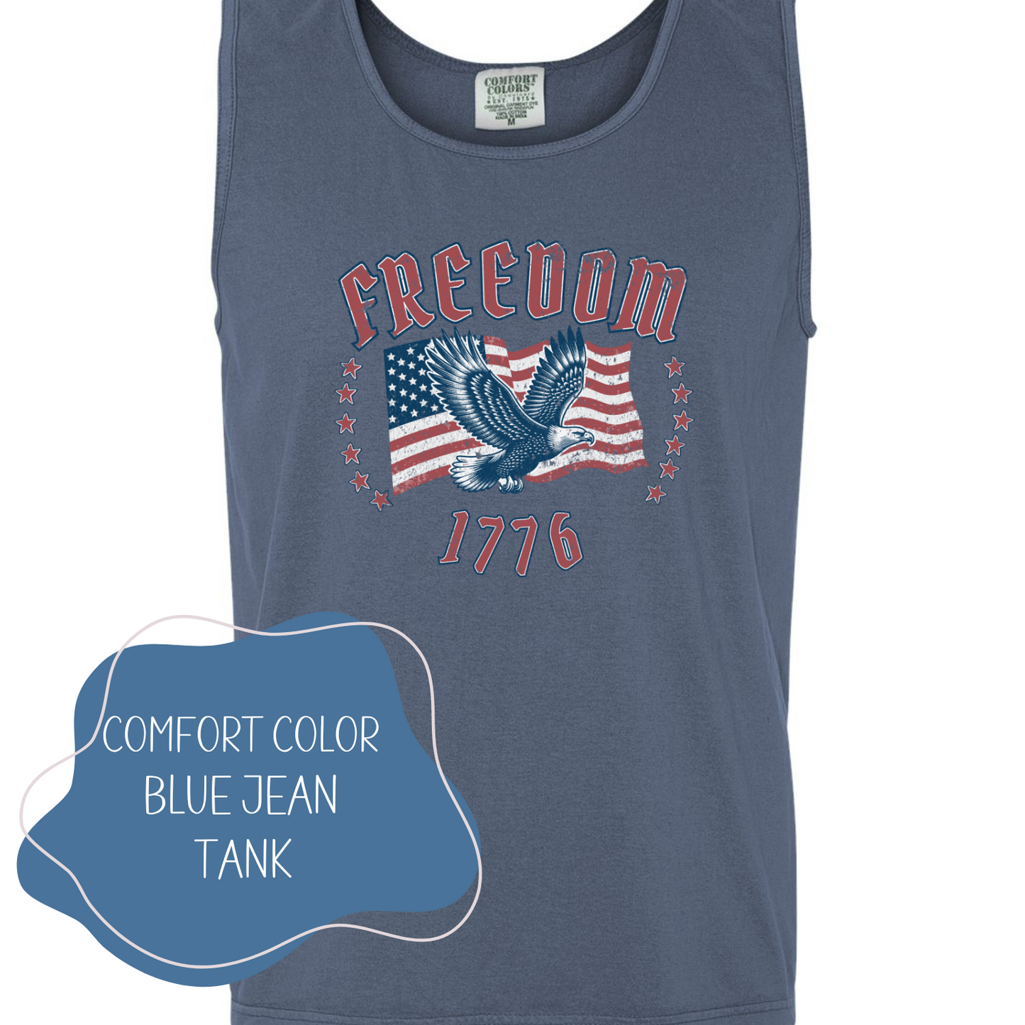 Freedom - 1776 4th of July Shirt : Navy