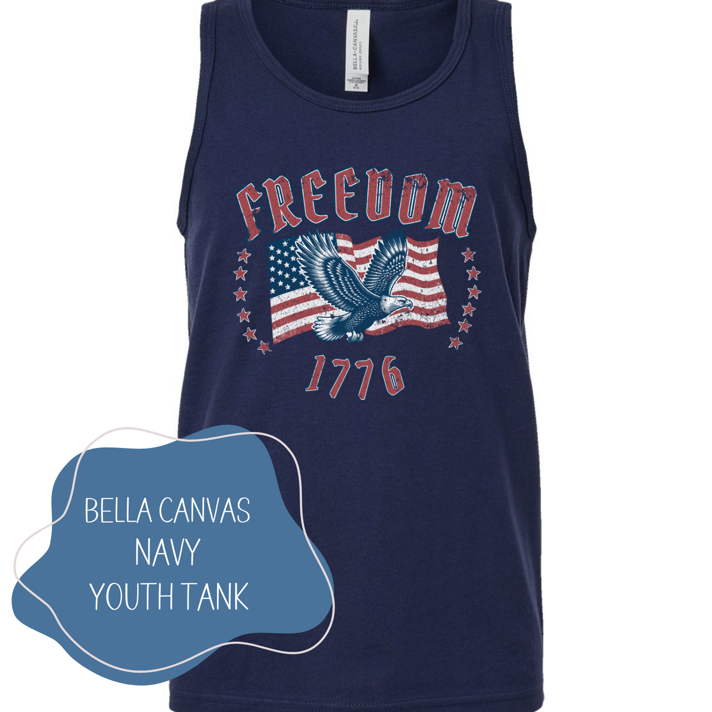 Freedom - 1776 4th of July Shirt : Navy