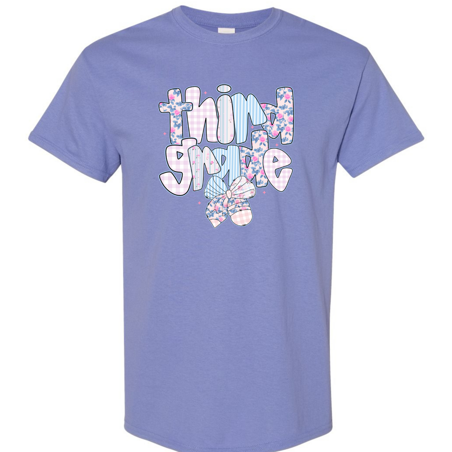 Floral Back to School Bubble Letters Third Grade
