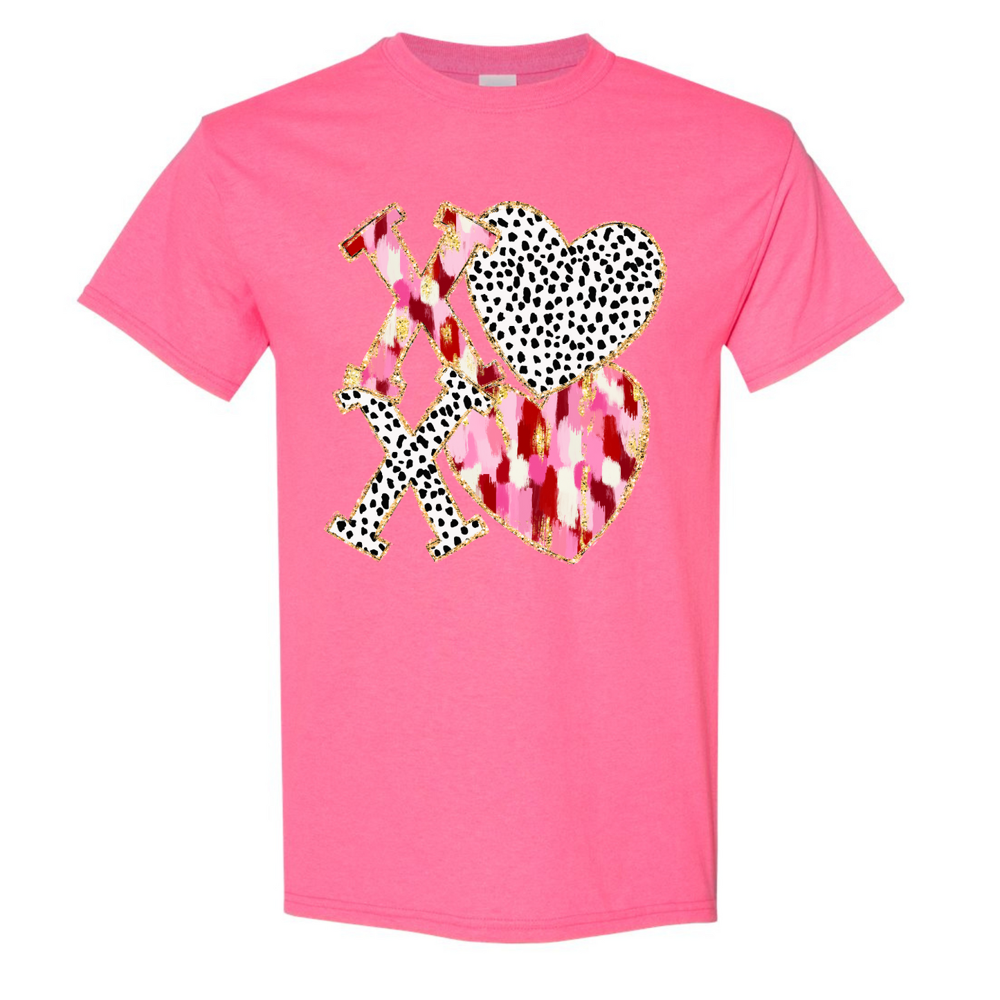 XOXO Gildan Safety Pink Short Sleeve