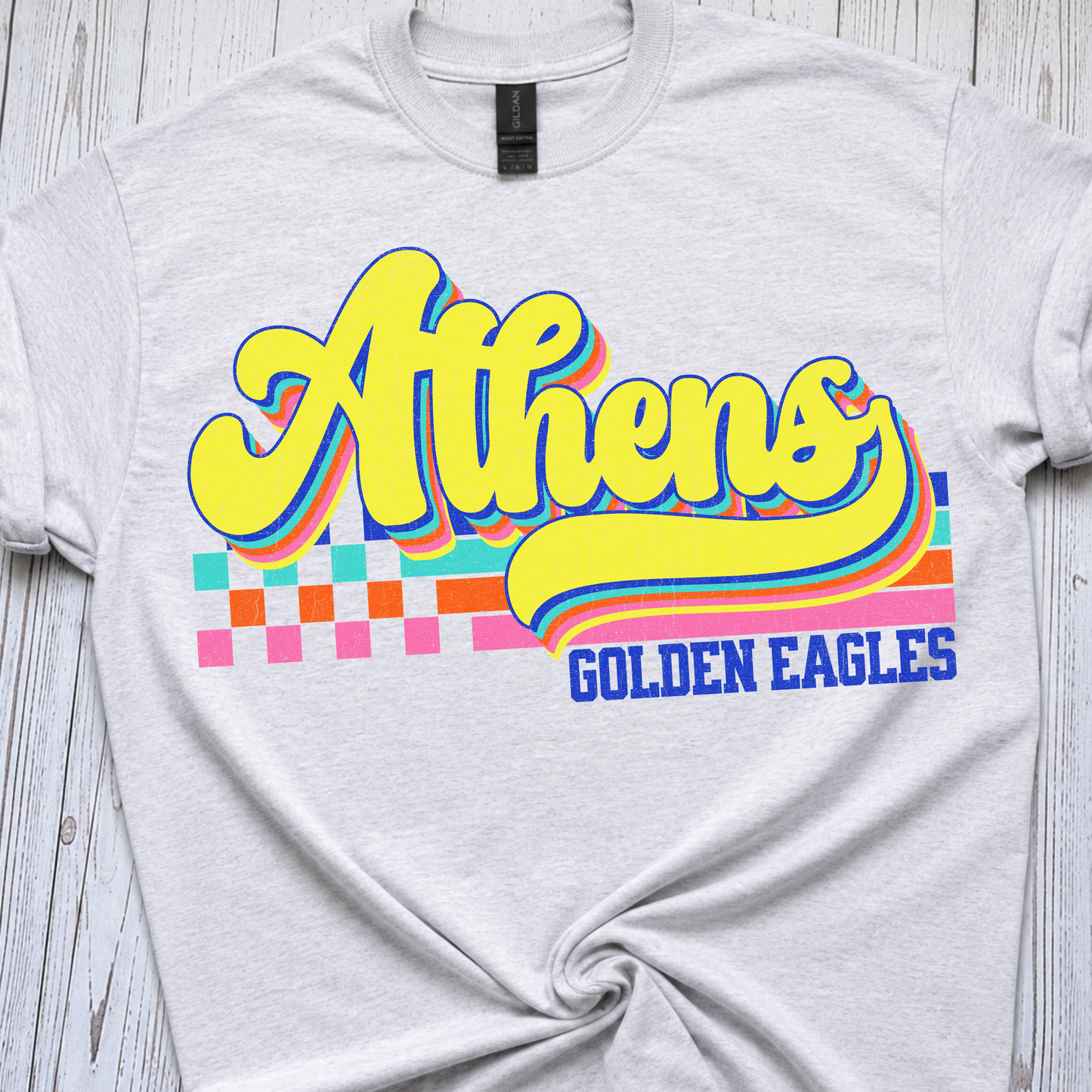 Athens Eagles Vibrant Checker Script - ADULT
