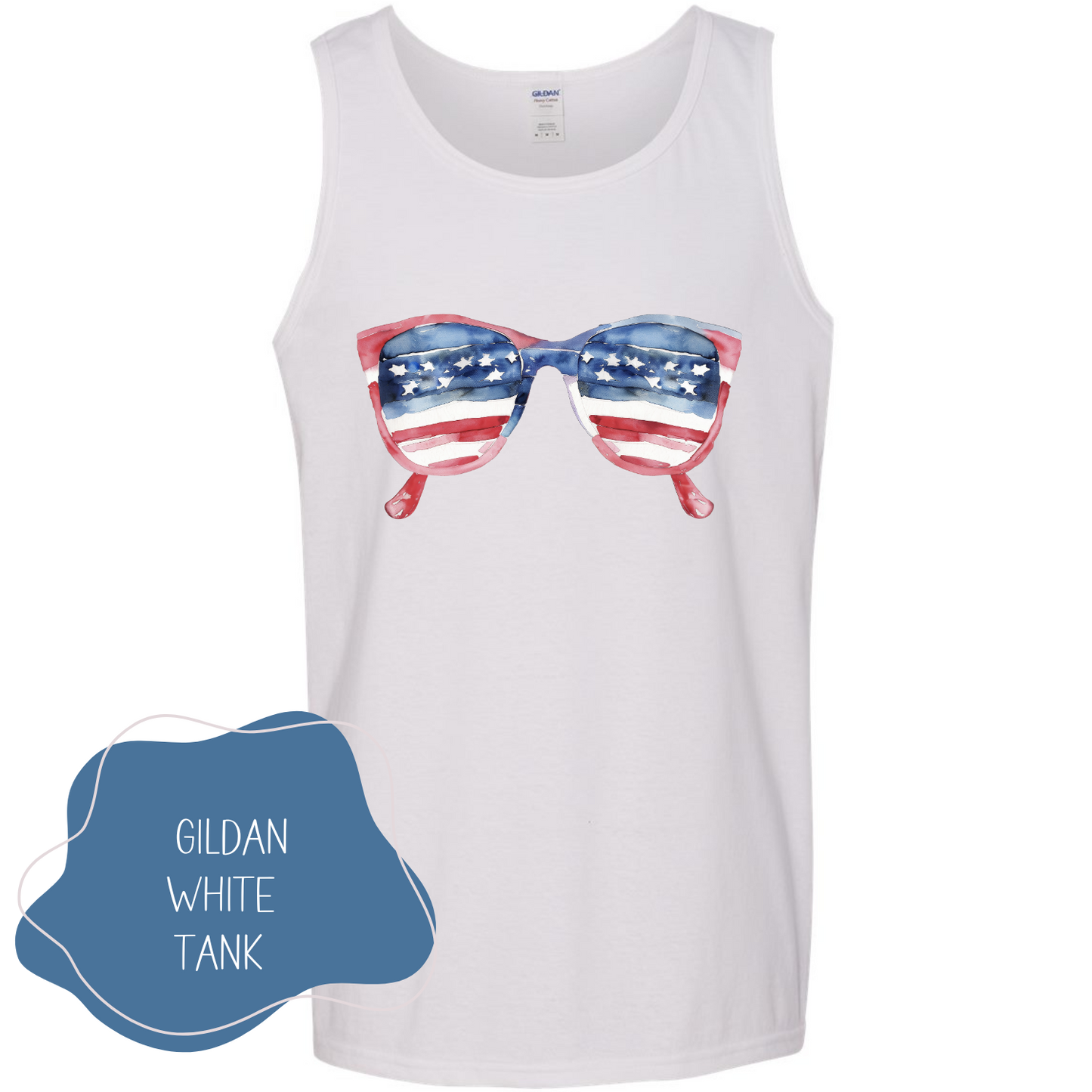 4th of July Sunglasses - White