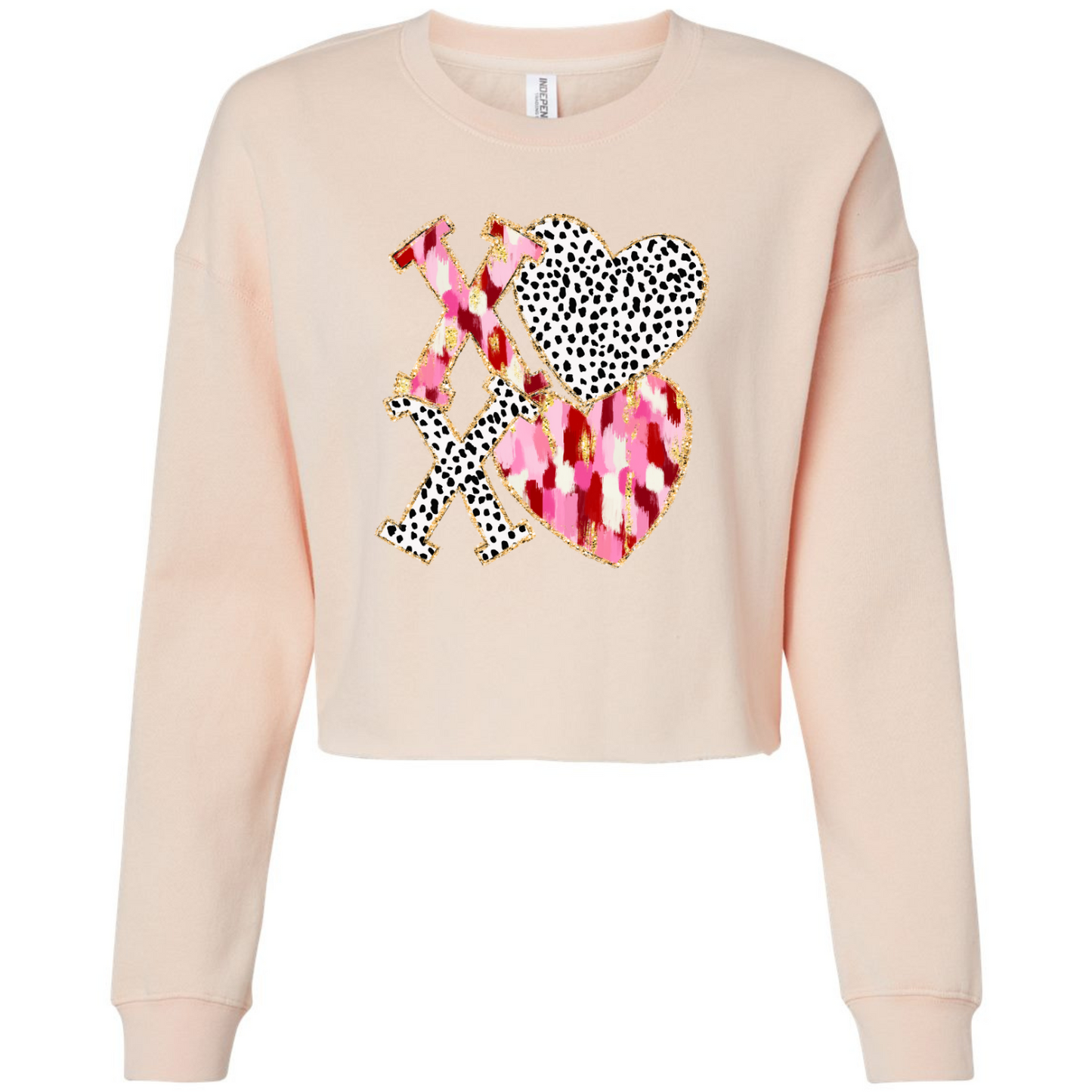 XOXO Blush American Apparel Cropped Lightweight Sweatshirt