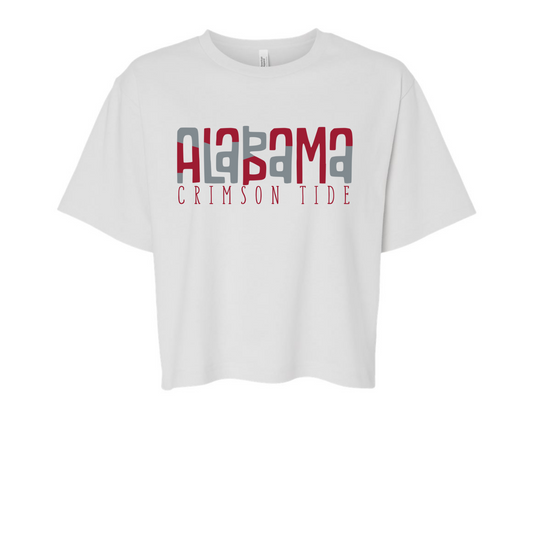 Alabama Crimson Tide - White Boxy Tee
