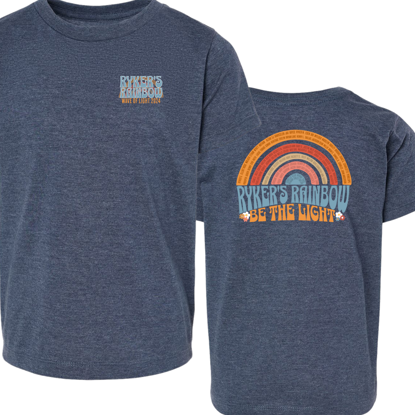 Wave of Light Bella Canvas Heather Midnight Navy Short Sleeve