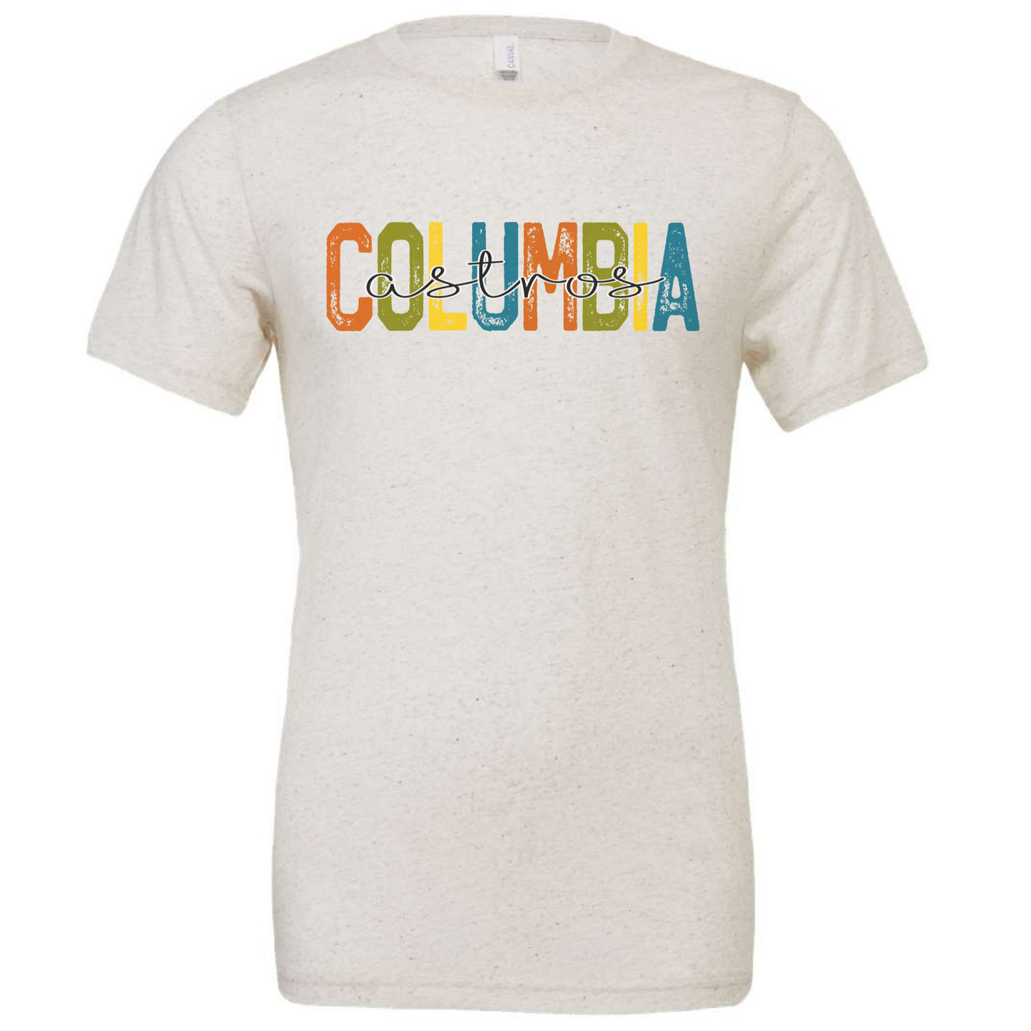 Columbia Elementary Block Colors Oatmeal Bella Canvas Tee