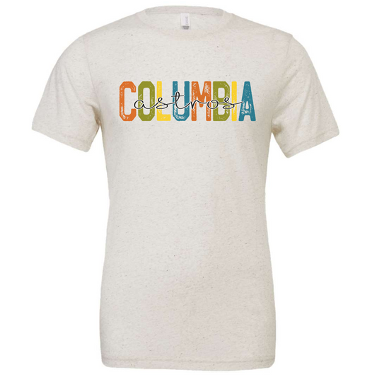 Columbia Elementary Block Colors Oatmeal Bella Canvas Tee