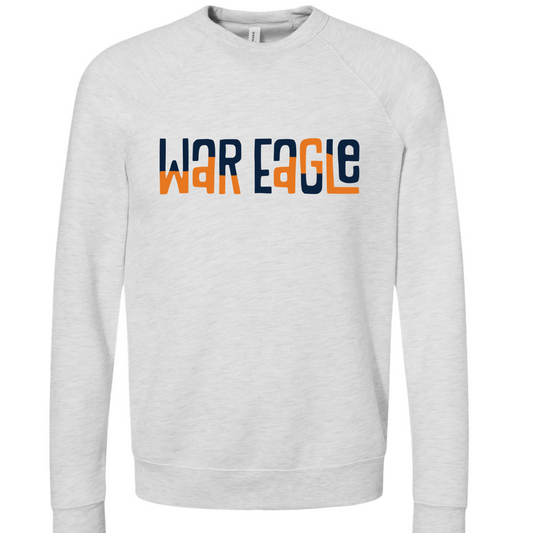 War Eagle Color Block - Ash Gray Bella Canvas Fleece