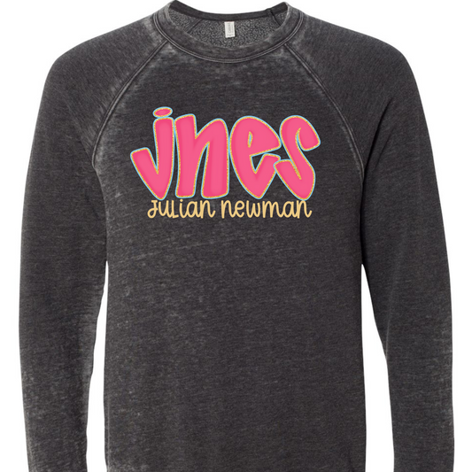 JNES Hot Pink Doodle Letters Tees