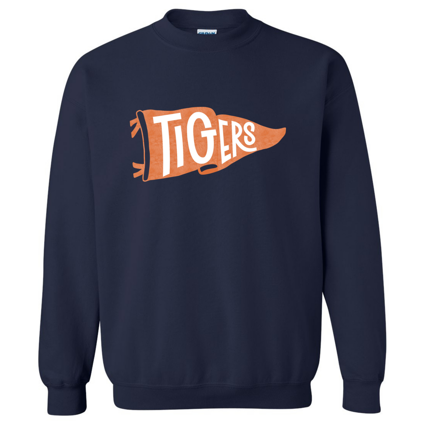 Auburn Tigers Pennant - Gildan Navy Sweatshirt