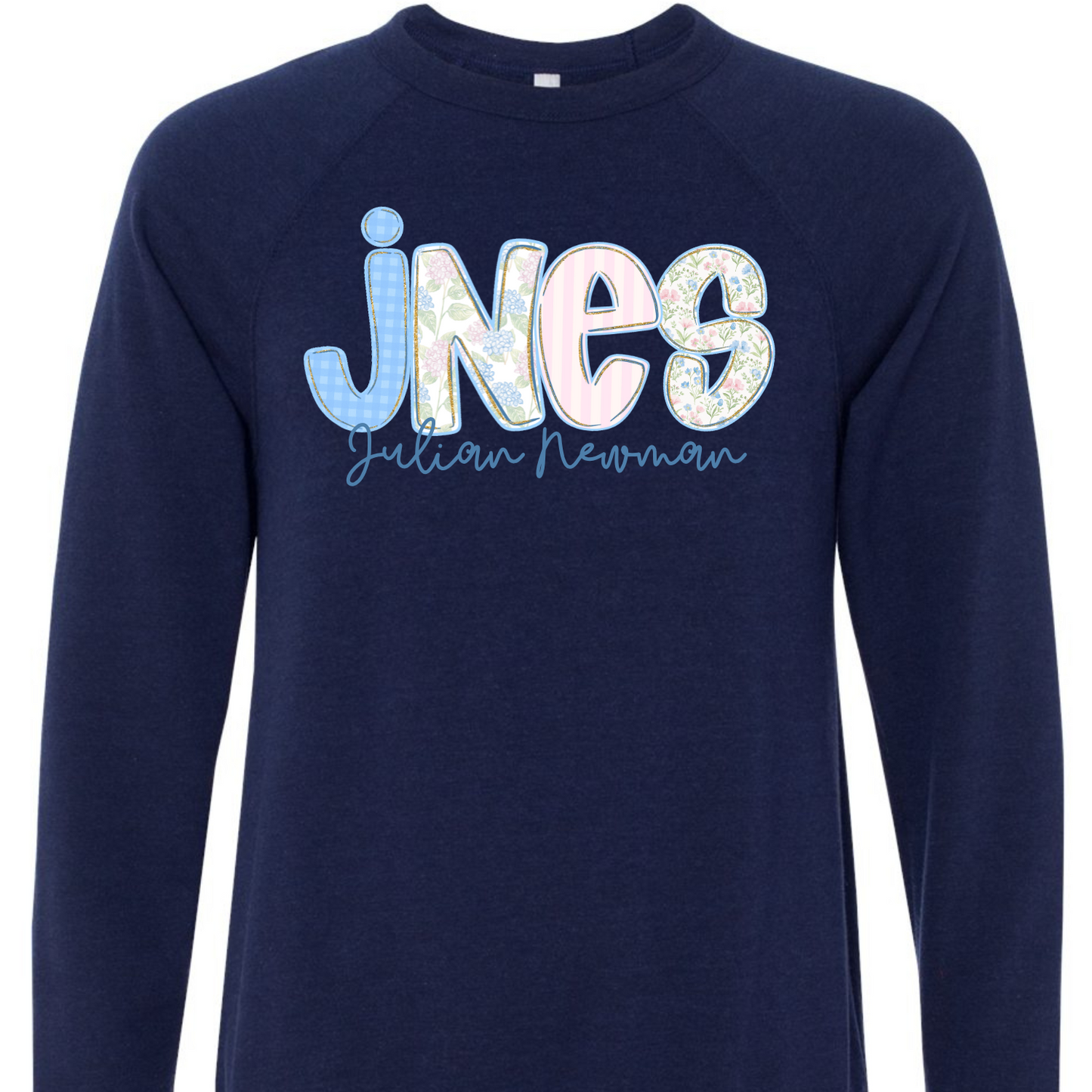 JNES Floral Letters Sweatshirts