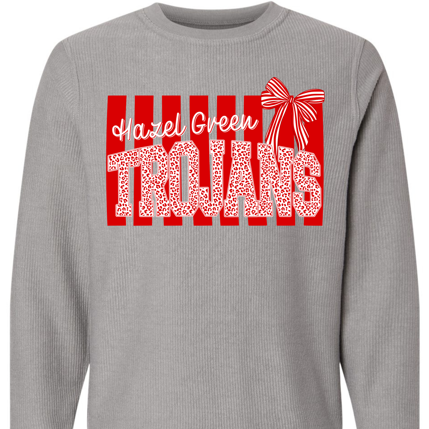 Hazel Green Trojans Preppy Stripe Adult