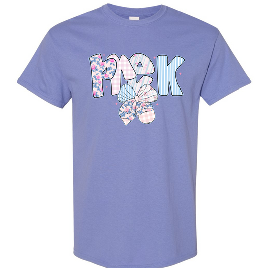 Floral Back to School Bubble Letters Pre-K