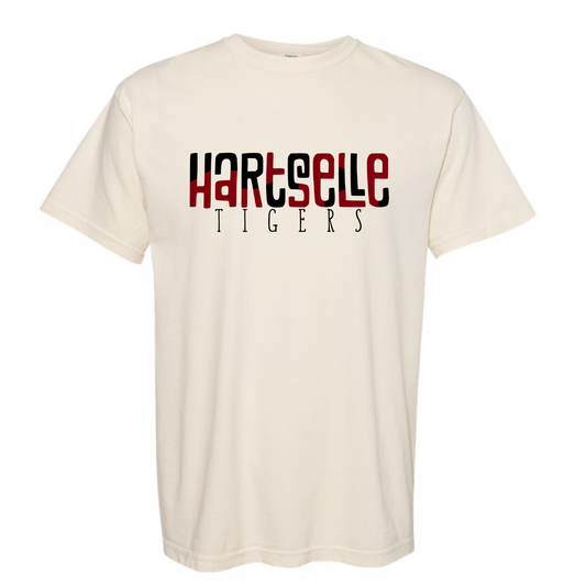 Hartselle Tigers  Eagles Color Block - Comfort Color Ivory