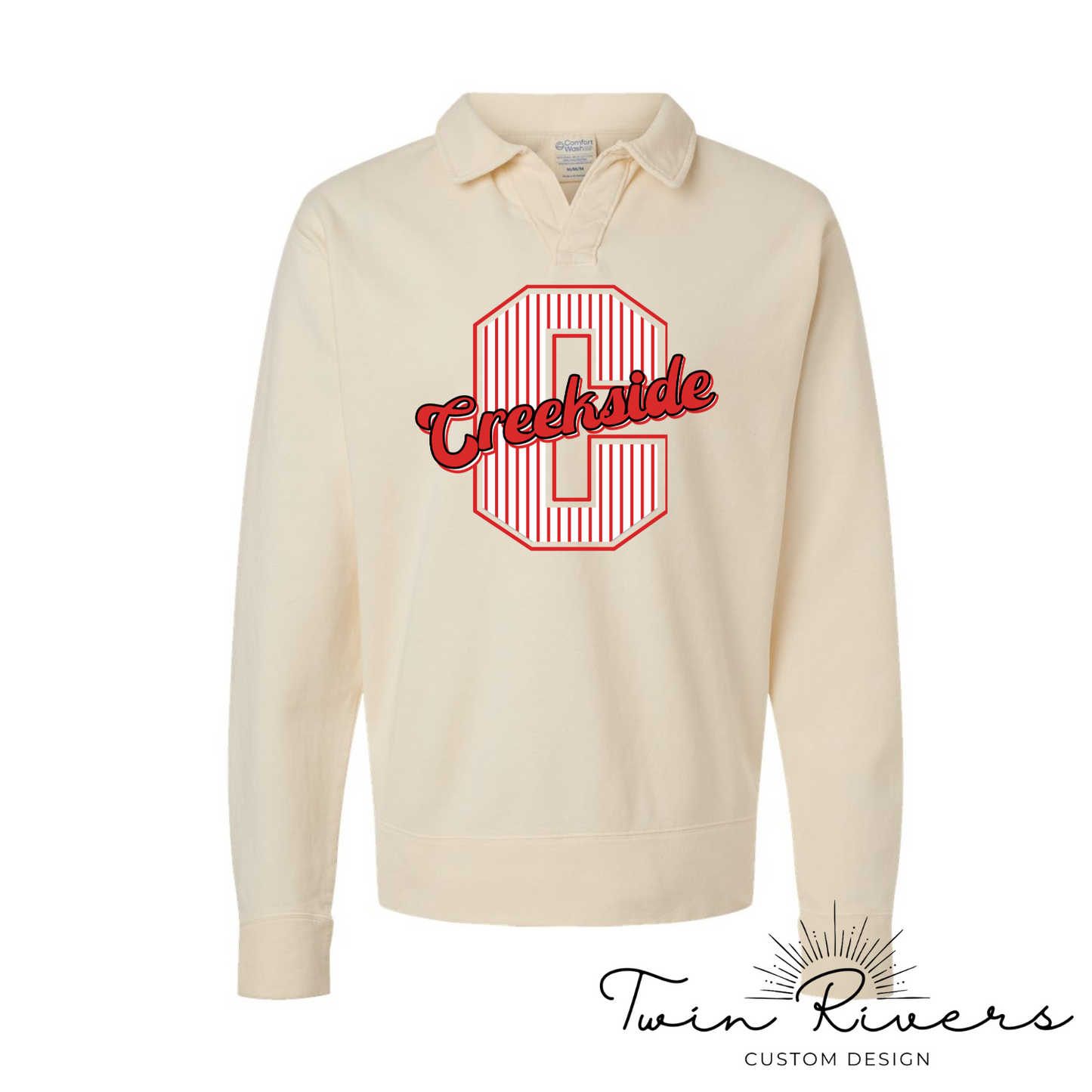 Creekside Striped Varsity Letter Sweatshirts