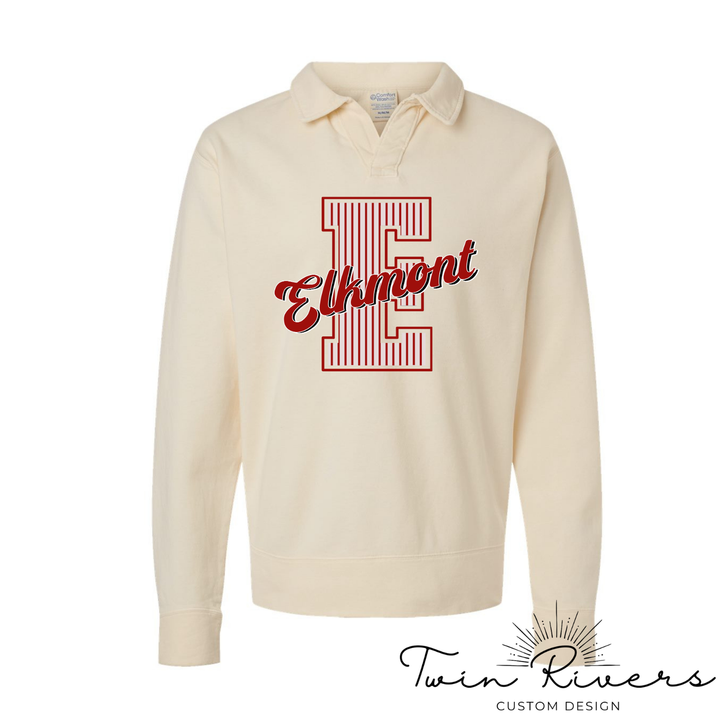 Elkmont Striped Varsity Letter Sweatshirts