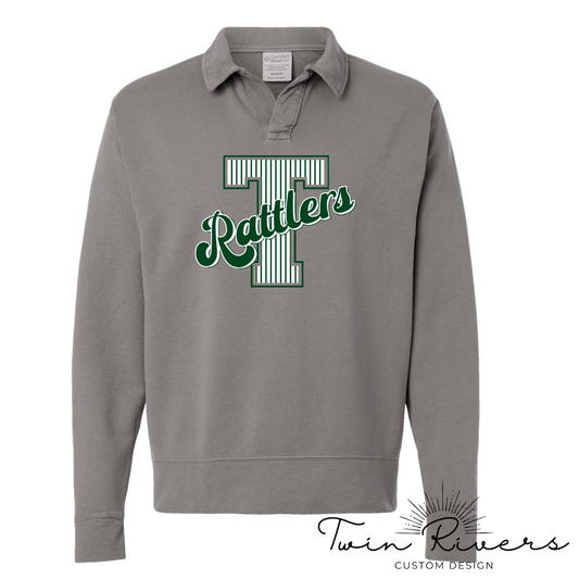 Tanner Rattlers Striped Varsity Letter Sweatshirts