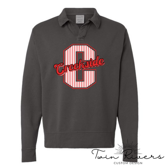 Creekside Striped Varsity Letter Sweatshirts