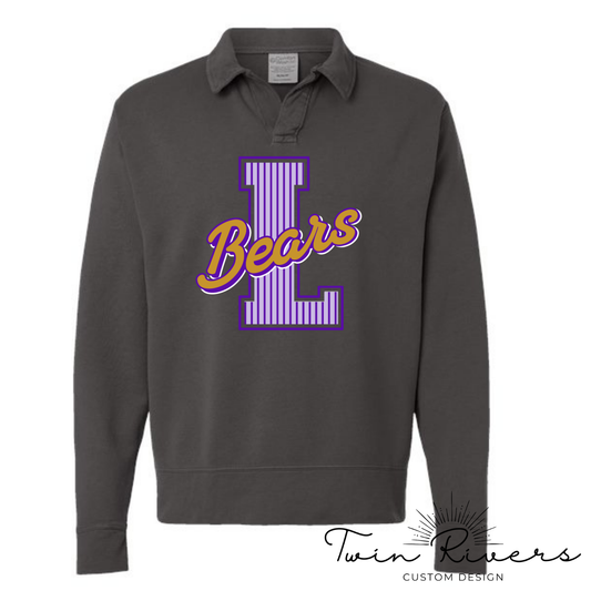 Lexington Golden Bears Striped Varsity Letter Sweatshirts
