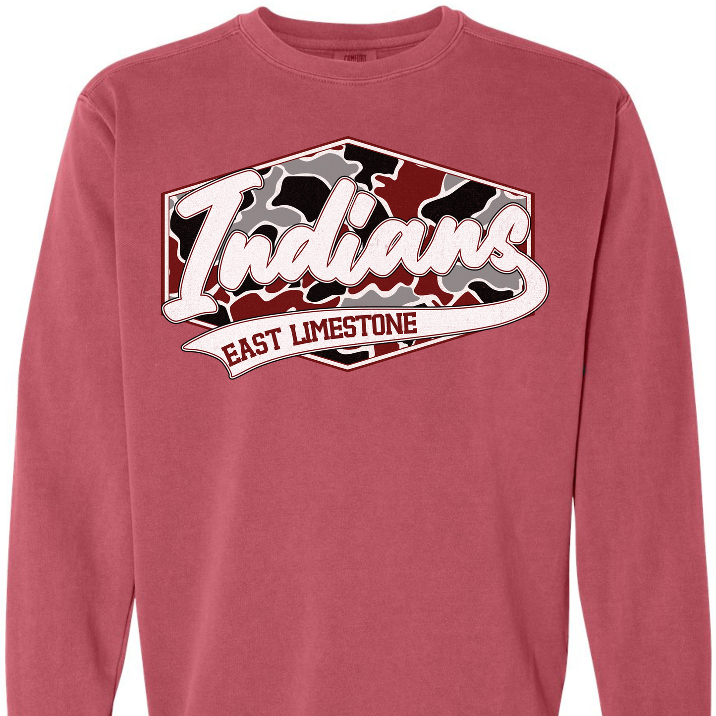 East Limestone Indians Camo Badge Adult Sizes