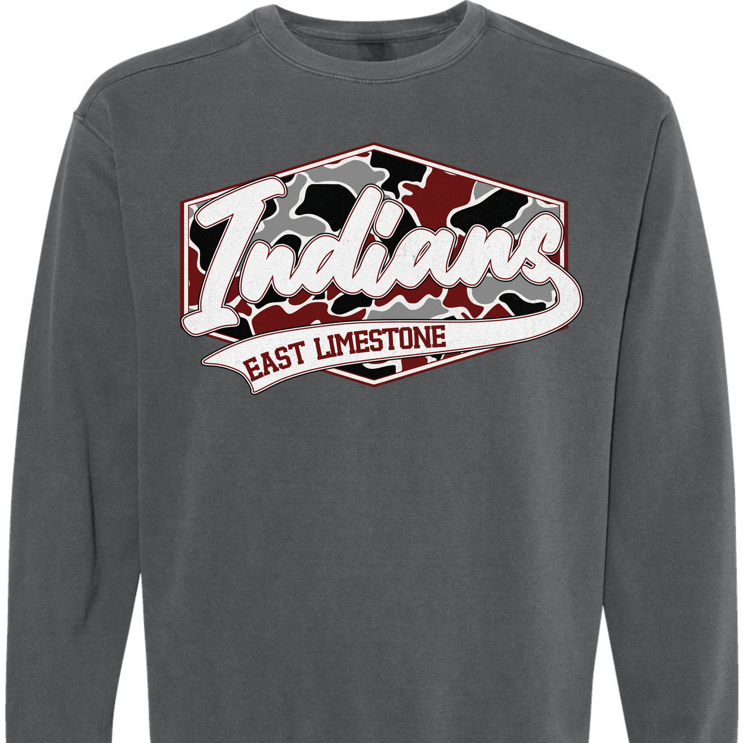 East Limestone Indians Camo Badge Adult Sizes