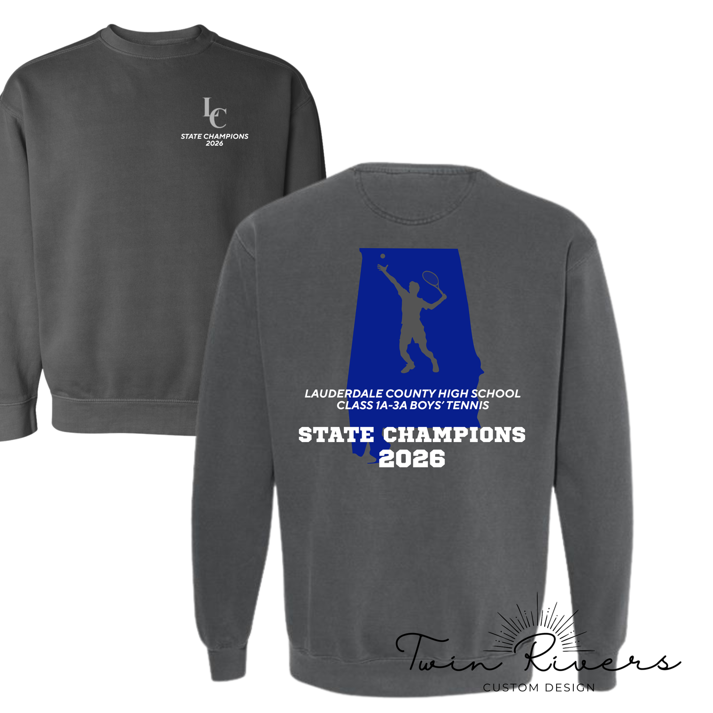 LC Boys' Tennis Champions - Blue State Design