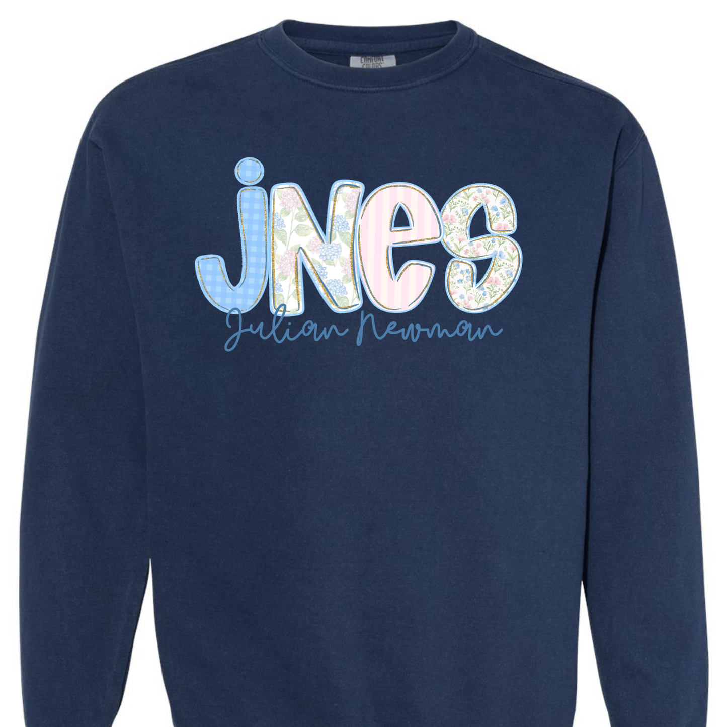 JNES Floral Letters Sweatshirts