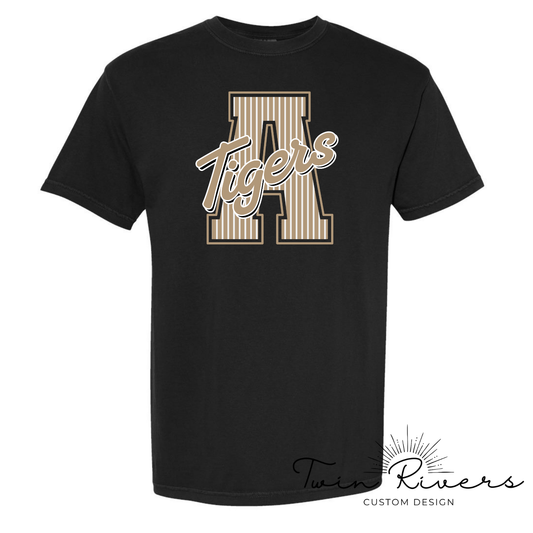 Ardmore Tigers Striped Varsity Letter Tees