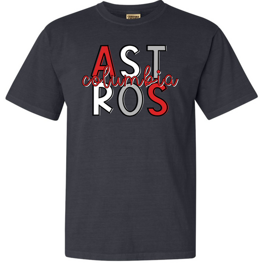 Columbia Elementary Highlighter ASTROS Graphite Comfort Colors Tee 1717
