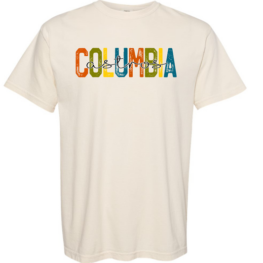 Columbia Elementary Block Colors Ivory Comfort Colors Tee 1717