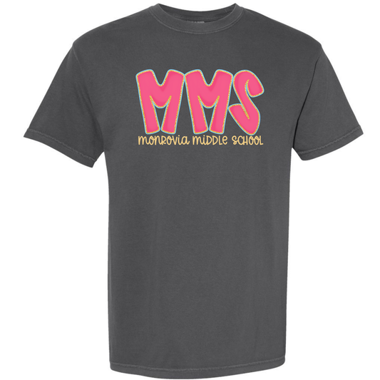 MMS Hot Pink Doodle Letter Tees