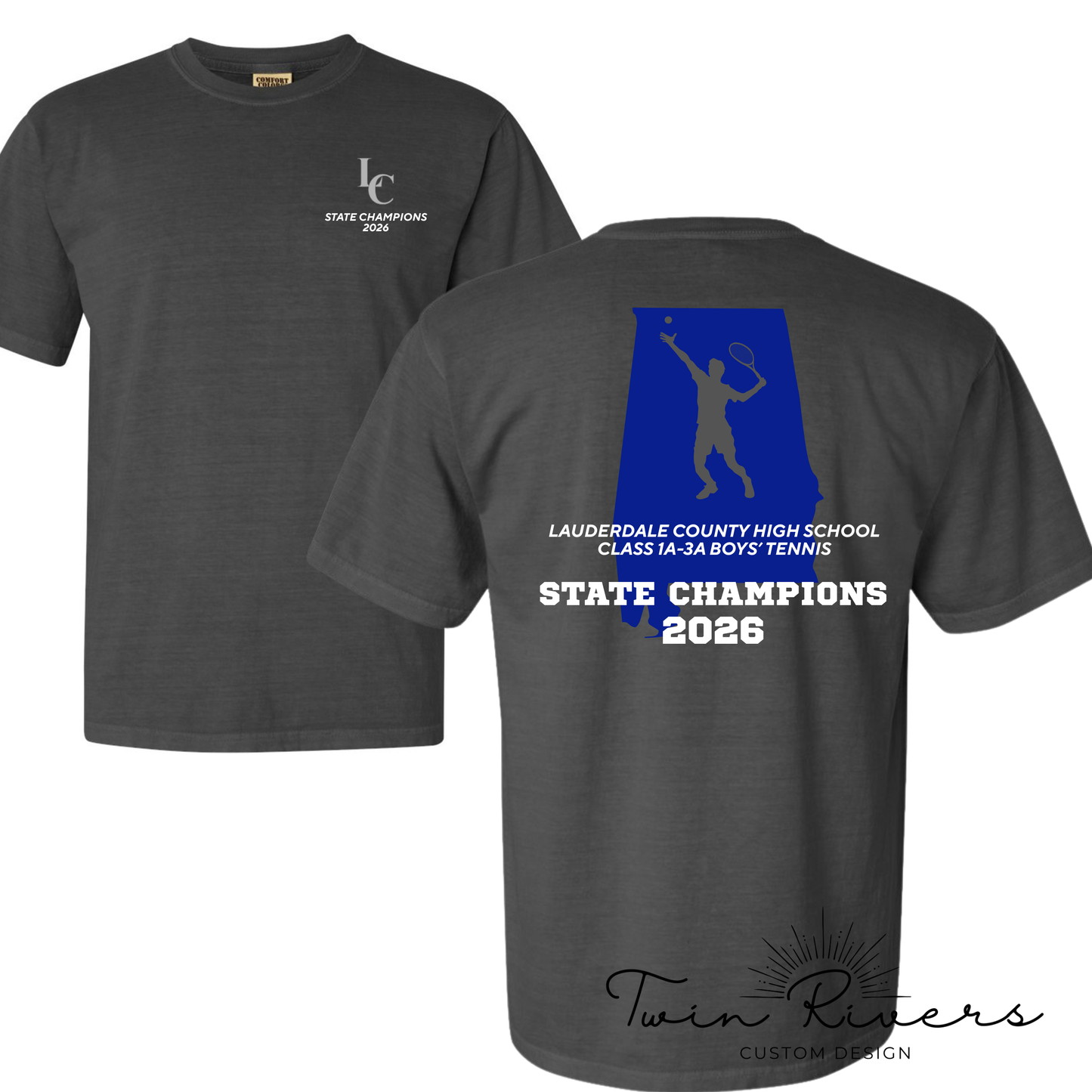 LC Boys' Tennis Champions - Blue State Design
