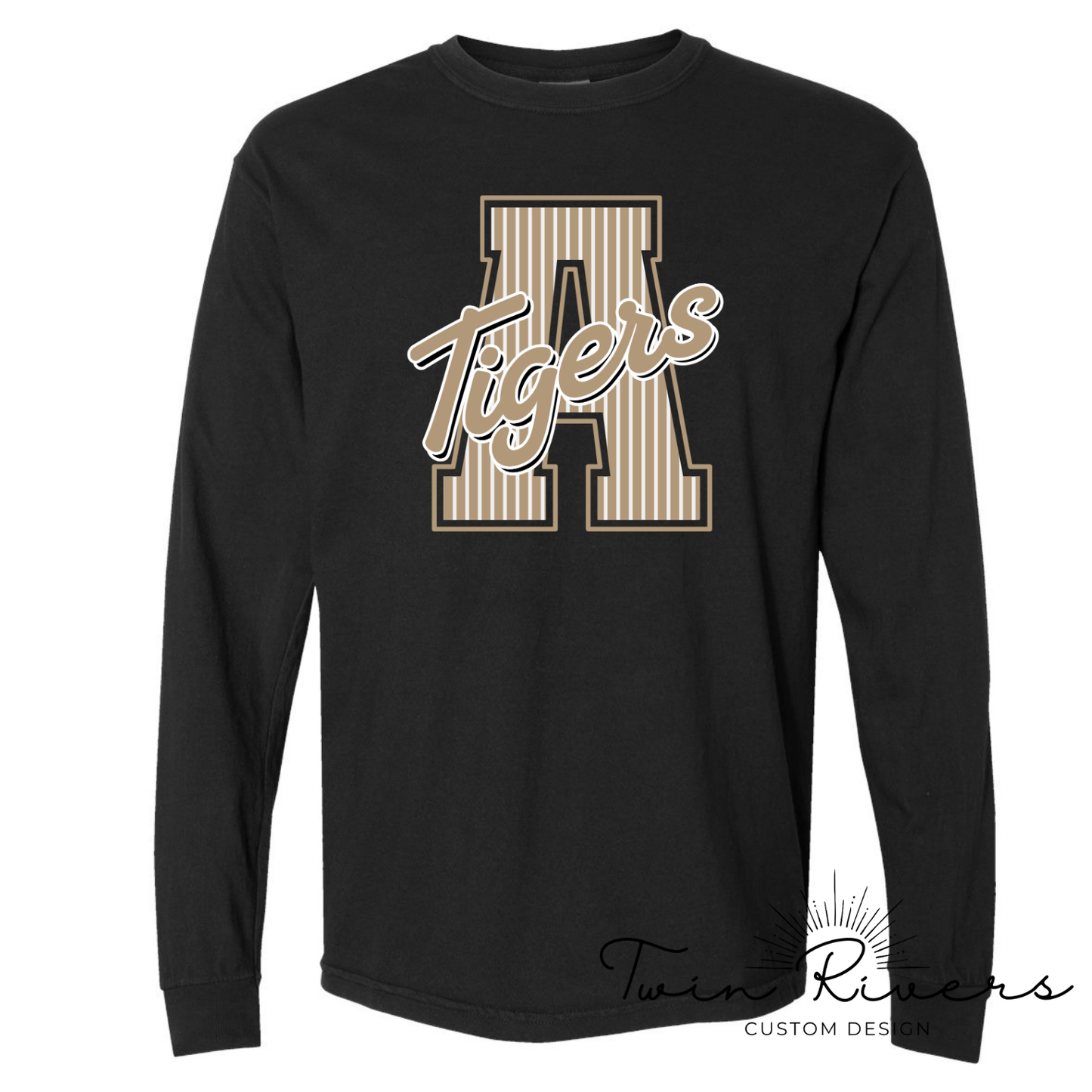 Ardmore Tigers Varsity Striped Letter Long Sleeve Tees