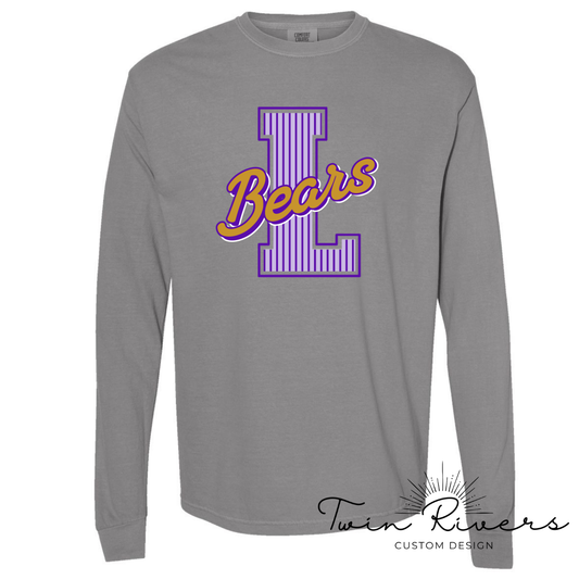 Lexington Golden Bears Striped Varsity Letter Long Sleeve