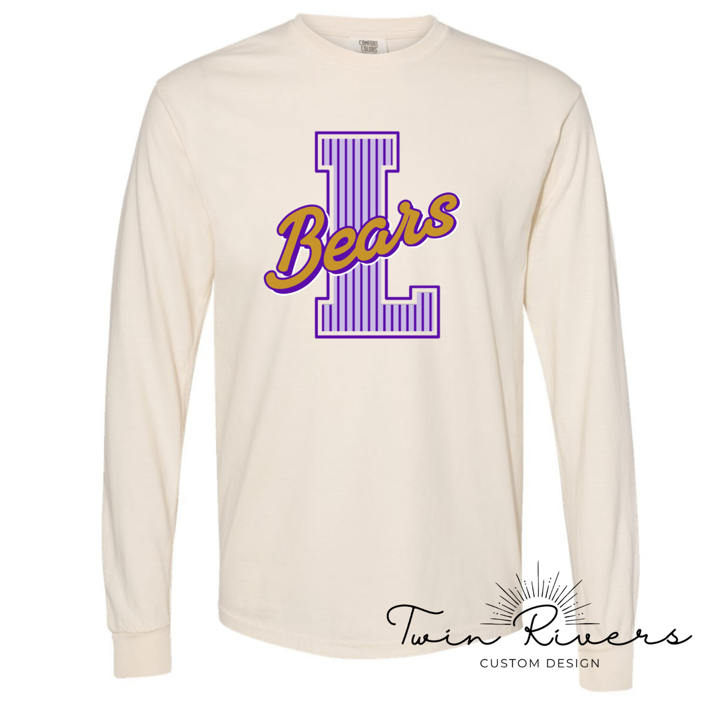 Lexington Golden Bears Striped Varsity Letter Long Sleeve