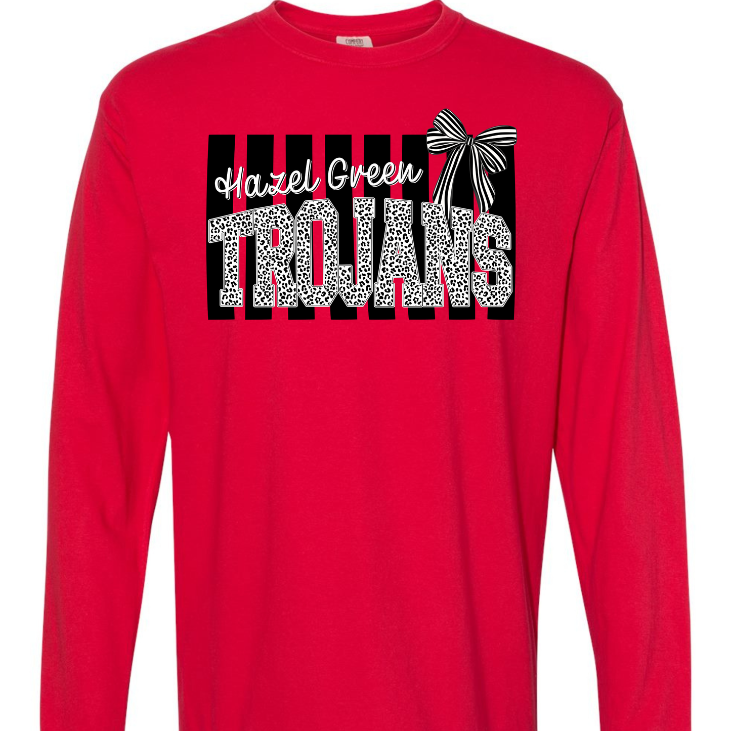 Hazel Green Trojans Preppy Stripe Adult