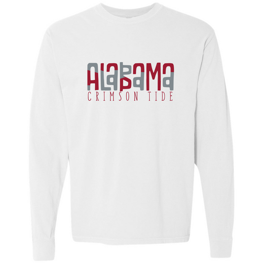 Alabama Crimson Tide - White Comfort Color Long Sleeve