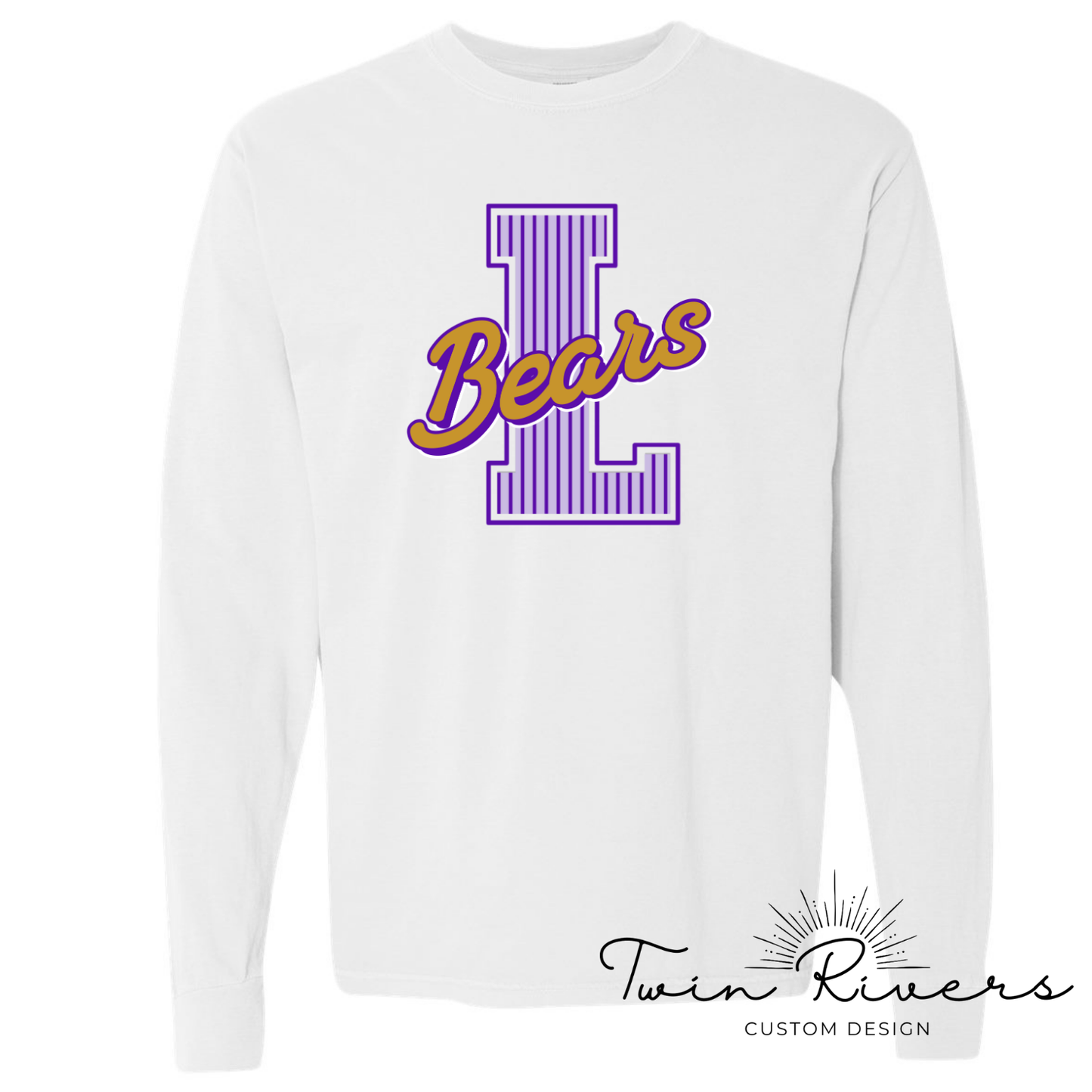 Lexington Golden Bears Striped Varsity Letter Long Sleeve