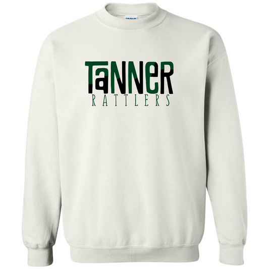 Tanner Tigers Color Block - Gildan White Sweatshirt