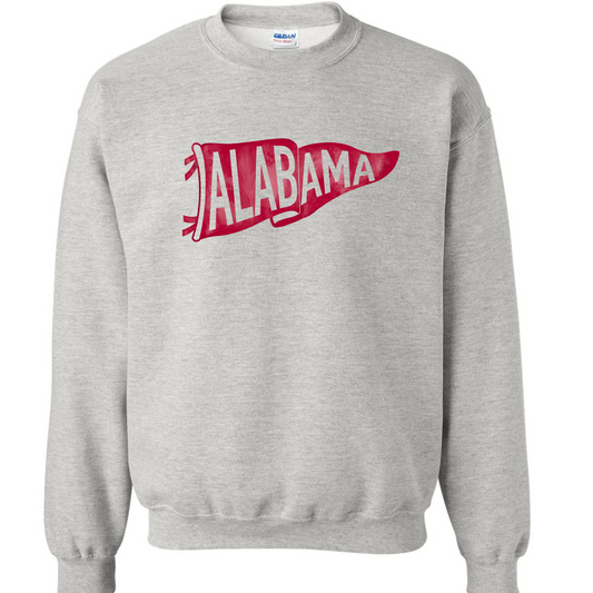 Alabama Pennant -  Ash Gray Sweatshirt