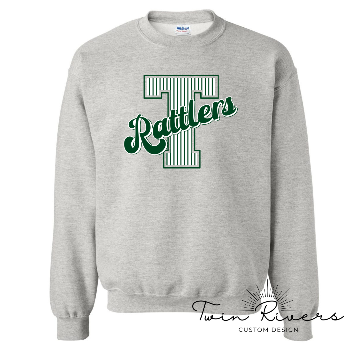 Tanner Rattlers Striped Varsity Letter Sweatshirts