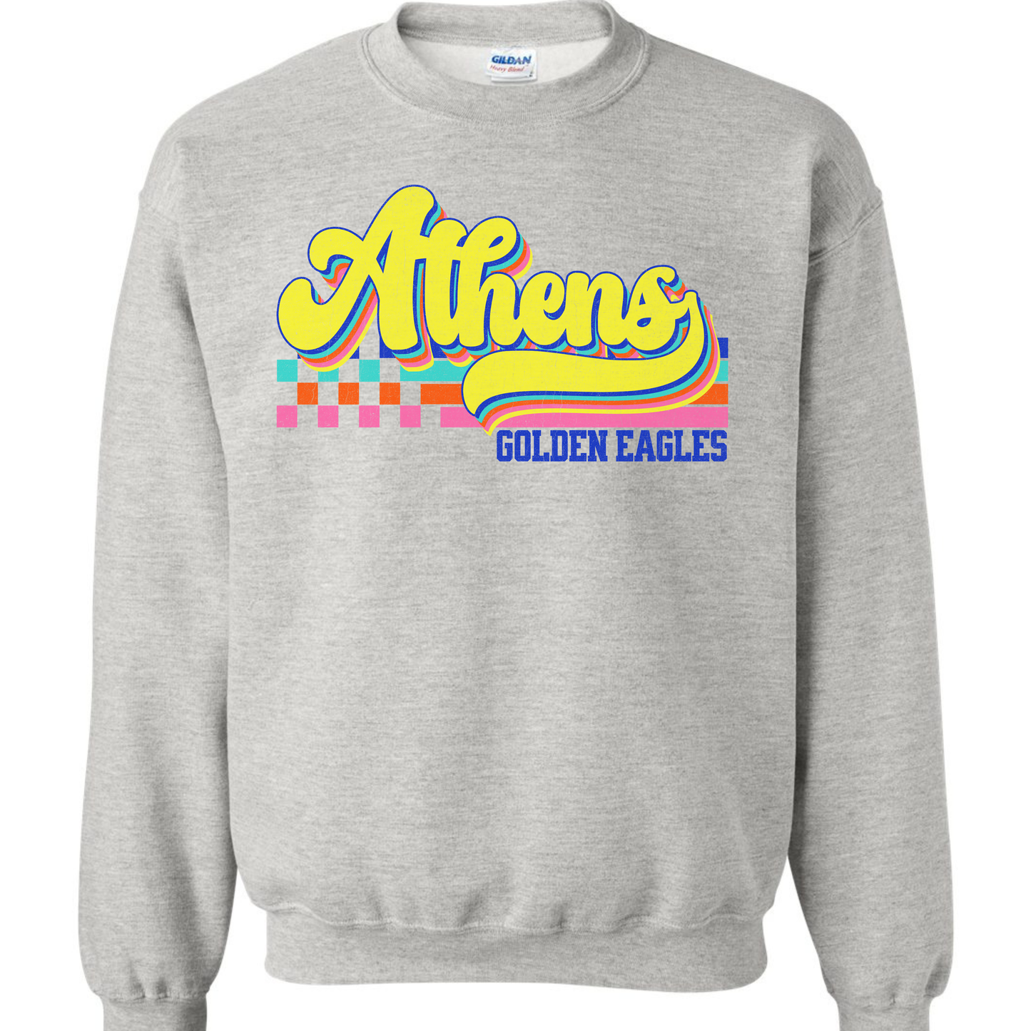 Athens Eagles Vibrant Checker Script - ADULT