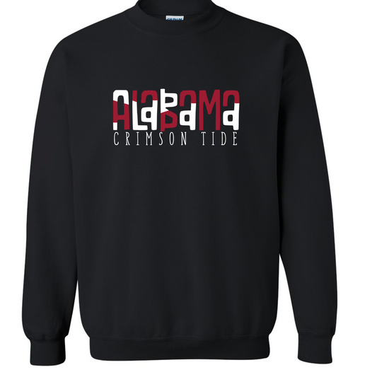 Alabama Crimson Tide - Black Gildan Sweatshirt