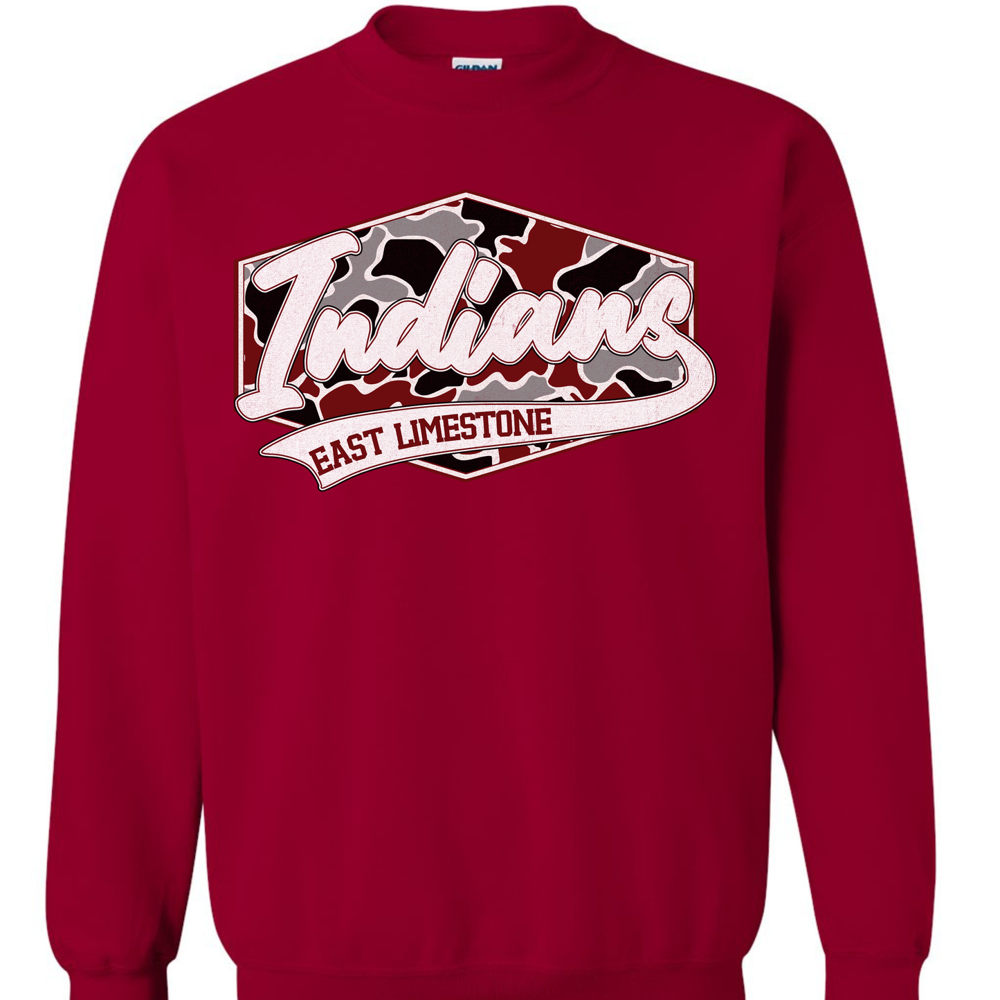East Limestone Indians Camo Badge Adult Sizes